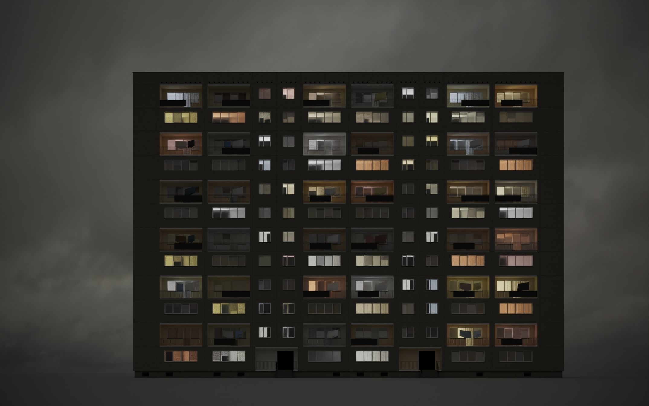 PRE-FABRICATED CONCRETE PANEL RESIDENTIAL BUILDINGS ASSET 3D model_6