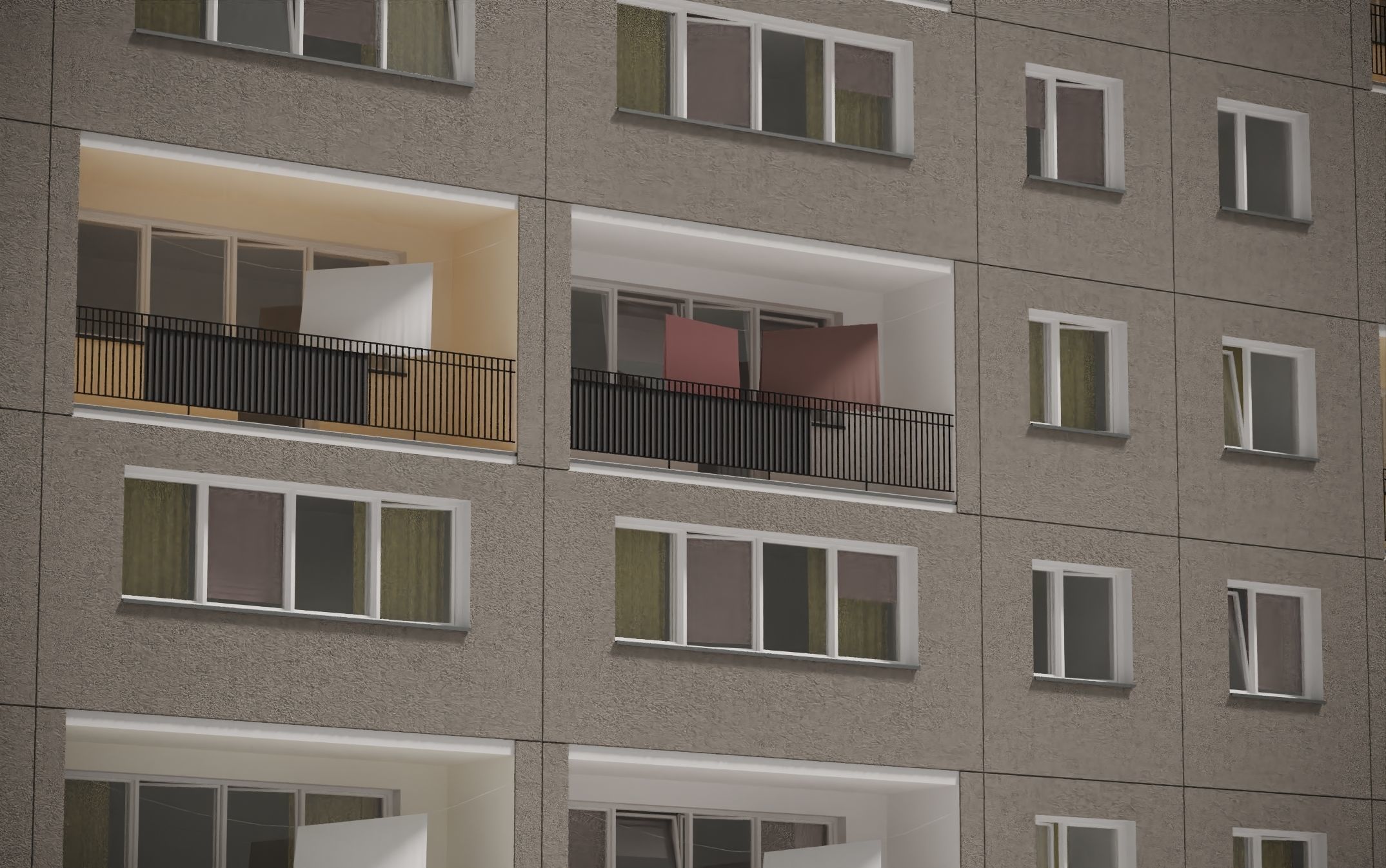 PRE-FABRICATED CONCRETE PANEL RESIDENTIAL BUILDINGS ASSET 3D model_19