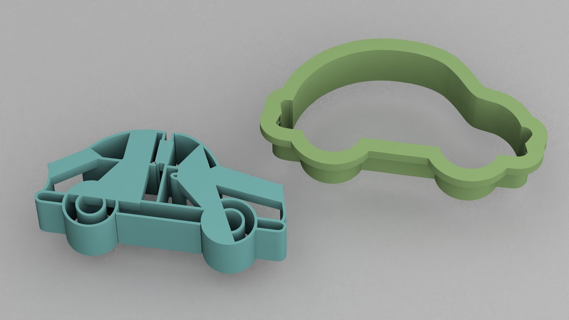 Schematic car cookie cutter 3D print model_2