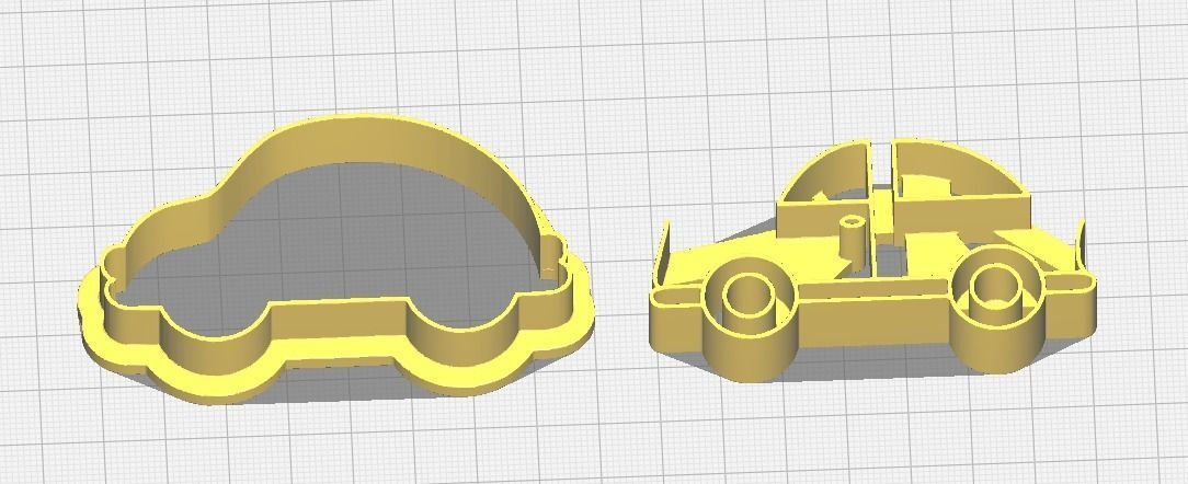 Schematic car cookie cutter 3D print model_3