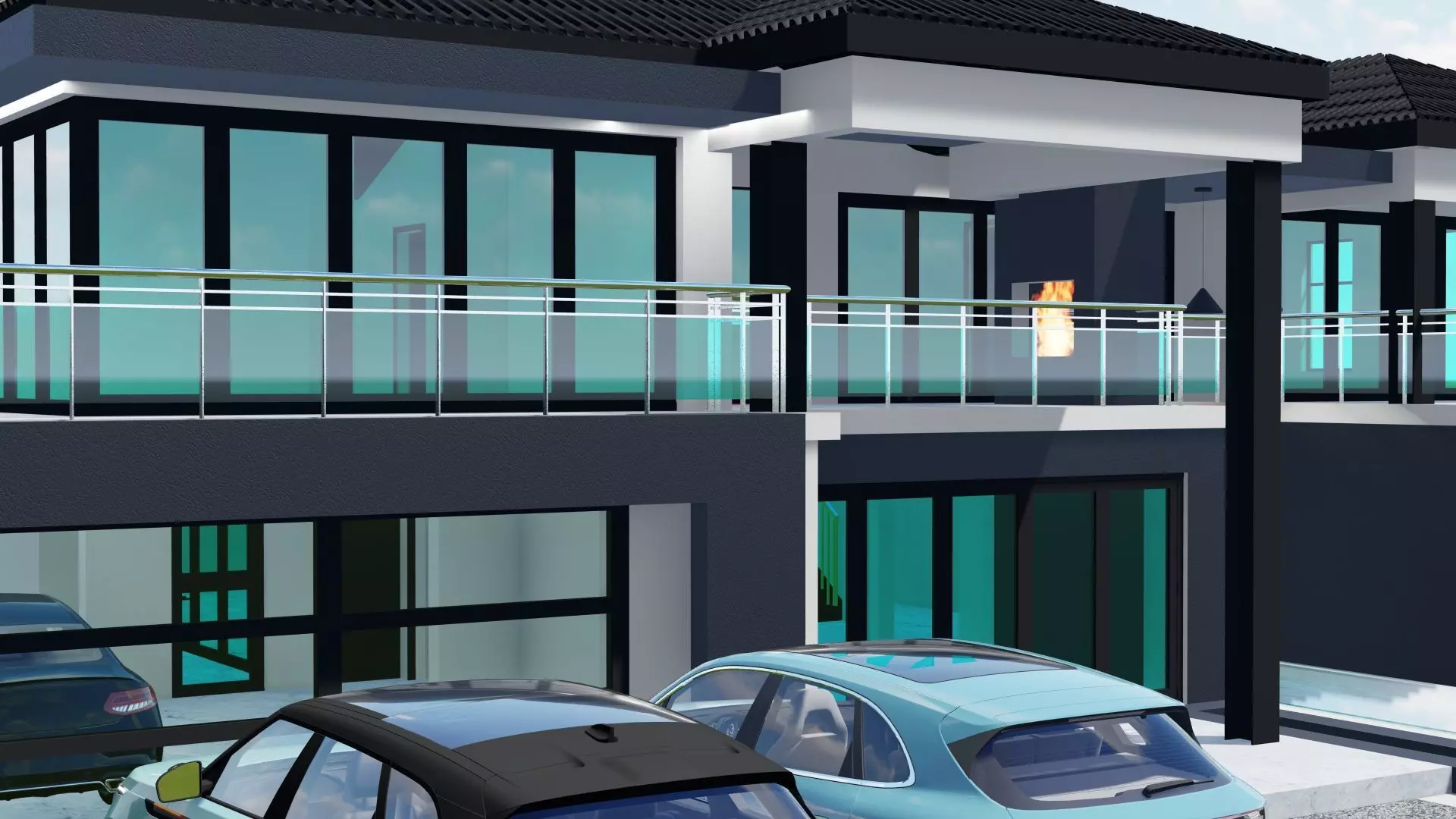 HOUSE DUPLEX Free low-poly 3D model