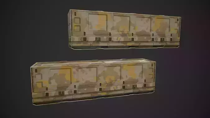 Military Shipping Container Low-poly 3D model