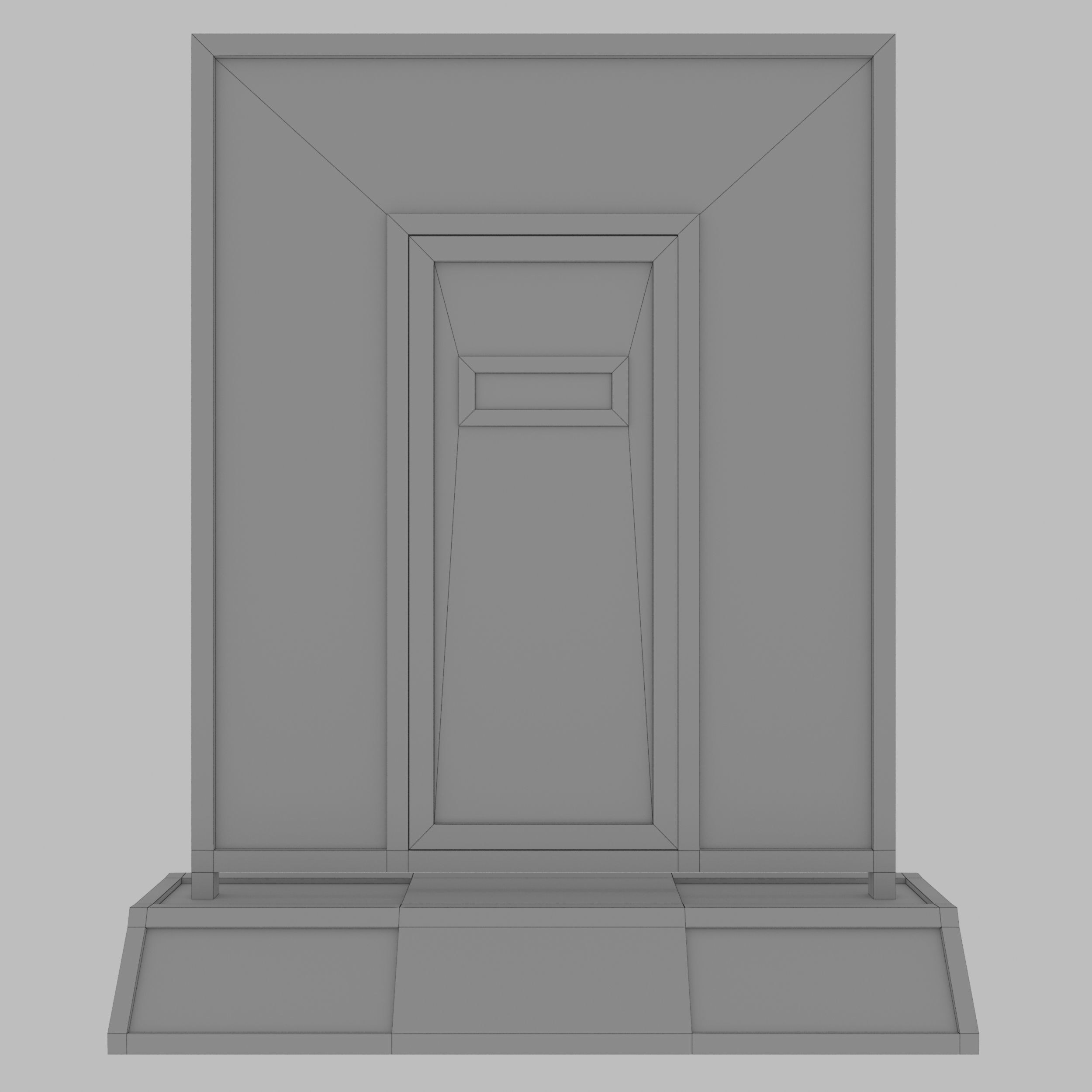 Concrete RoadBlock Barrier Barricade 3D model_10