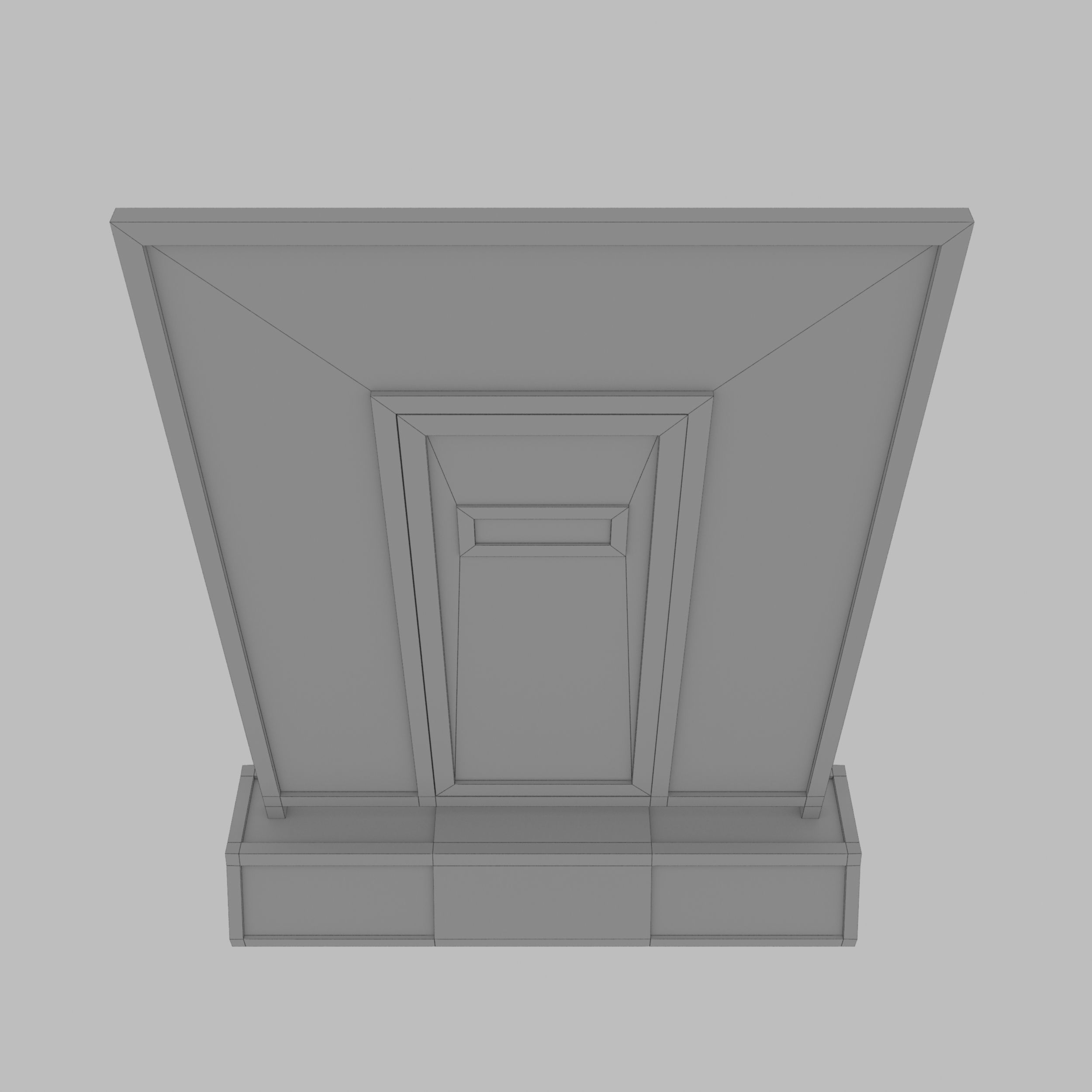 Concrete RoadBlock Barrier Barricade 3D model_9