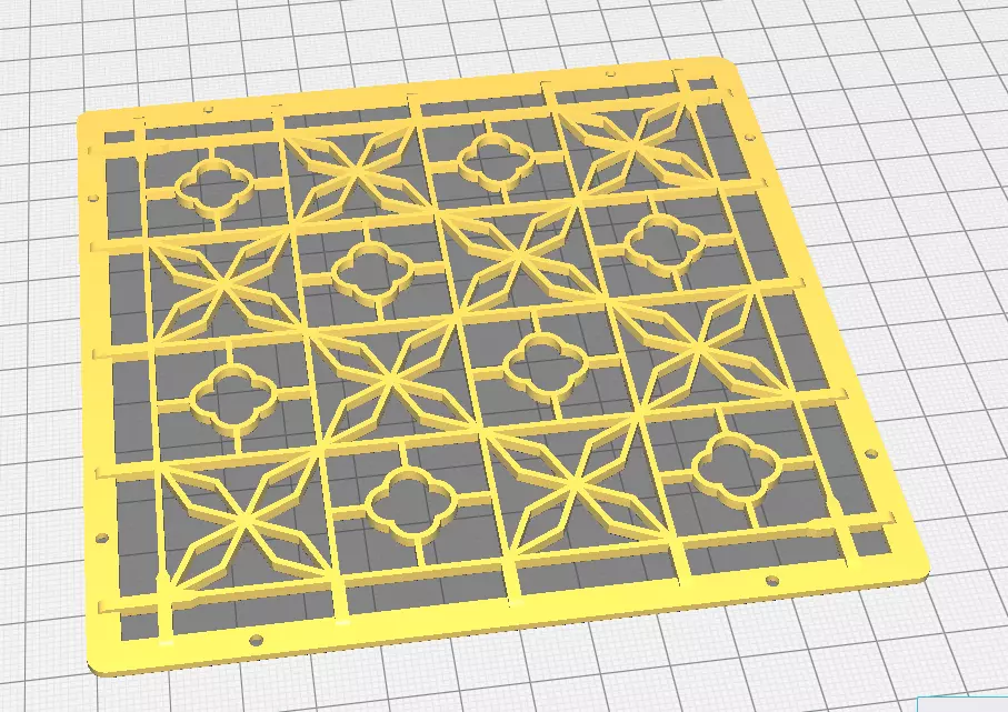 Window gratings of Taiwan-Pine Leaf Marshmallow 3D print model_0