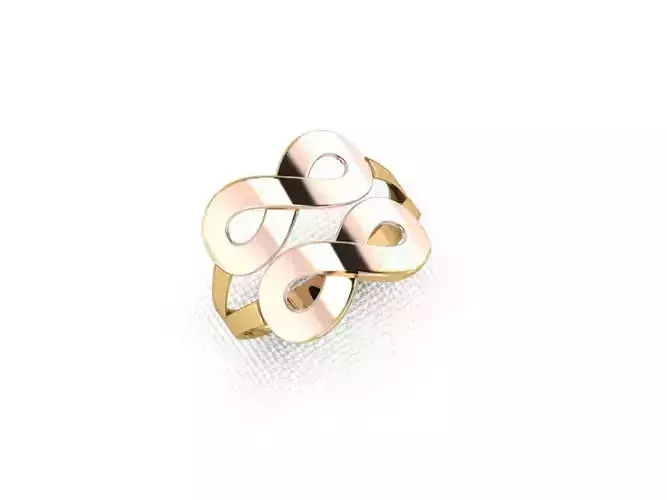 ring 2 gold with infinity symbol