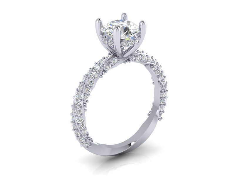 Lady ring size 6 3D print model_1