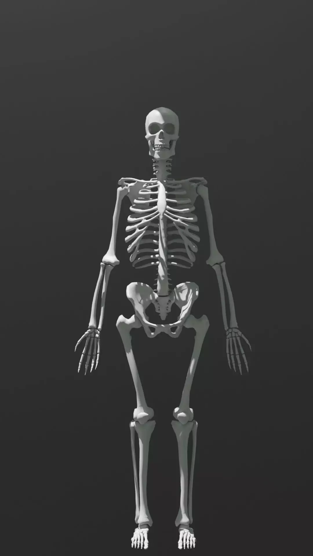 skeleton in water Low-poly 3D model_0