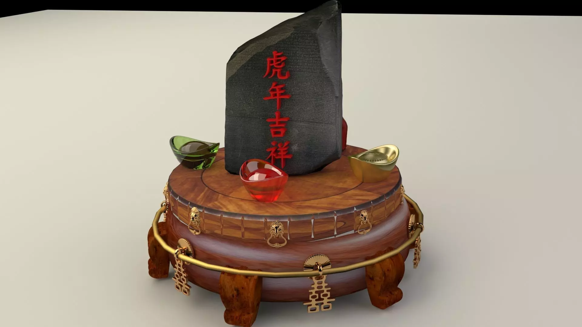 Chinese wedding doll 3D model