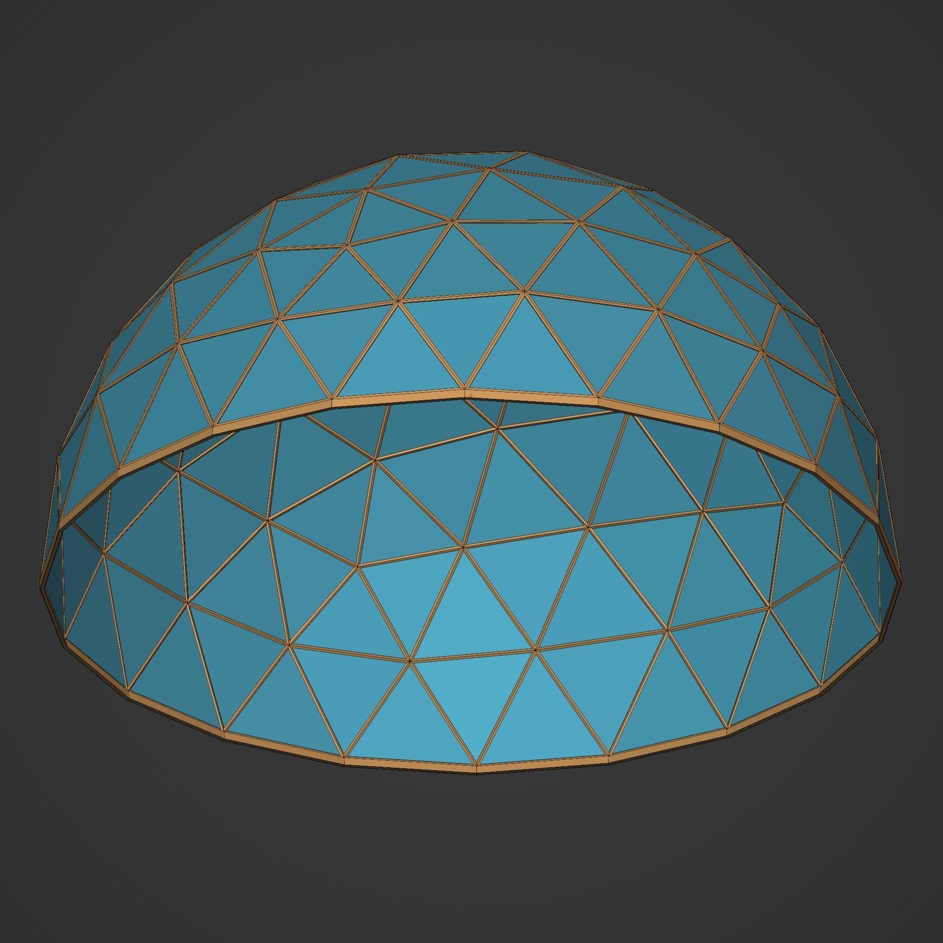 Geodesic dome Low-poly 3D model_18