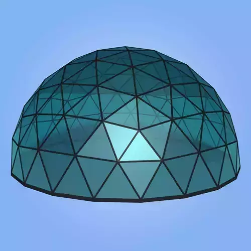 Geodesic dome Low-poly 3D model
