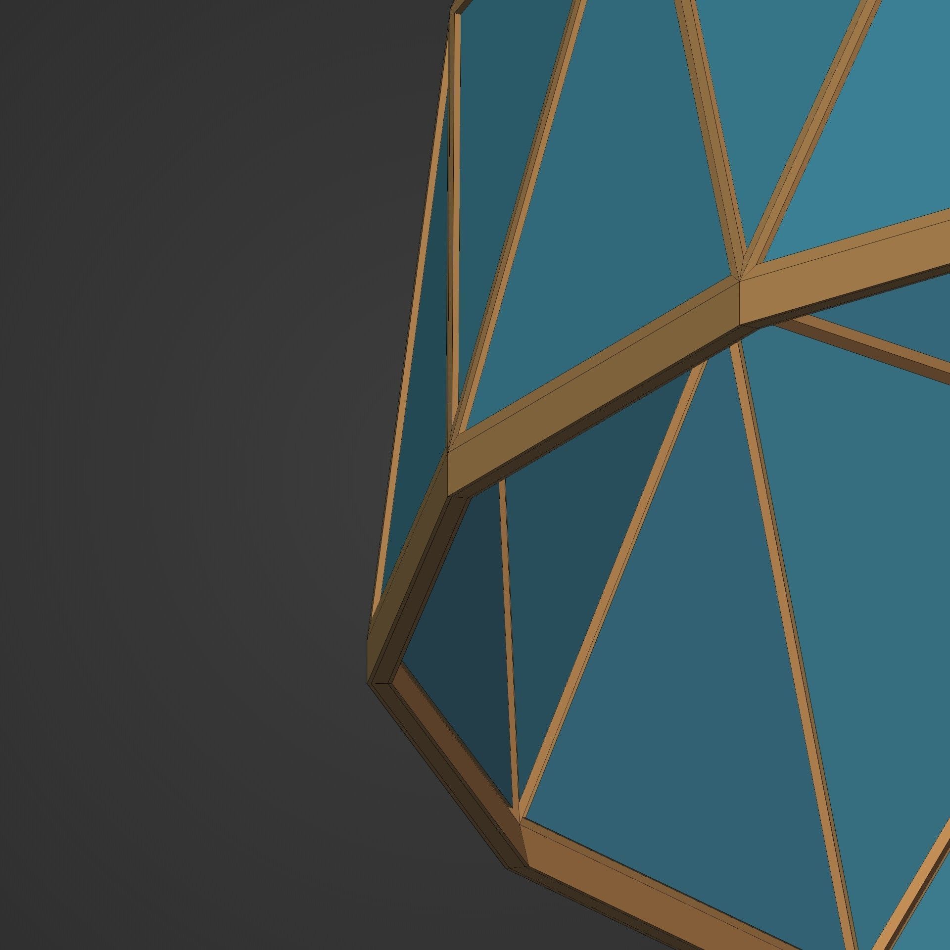 Geodesic dome Low-poly 3D model_14