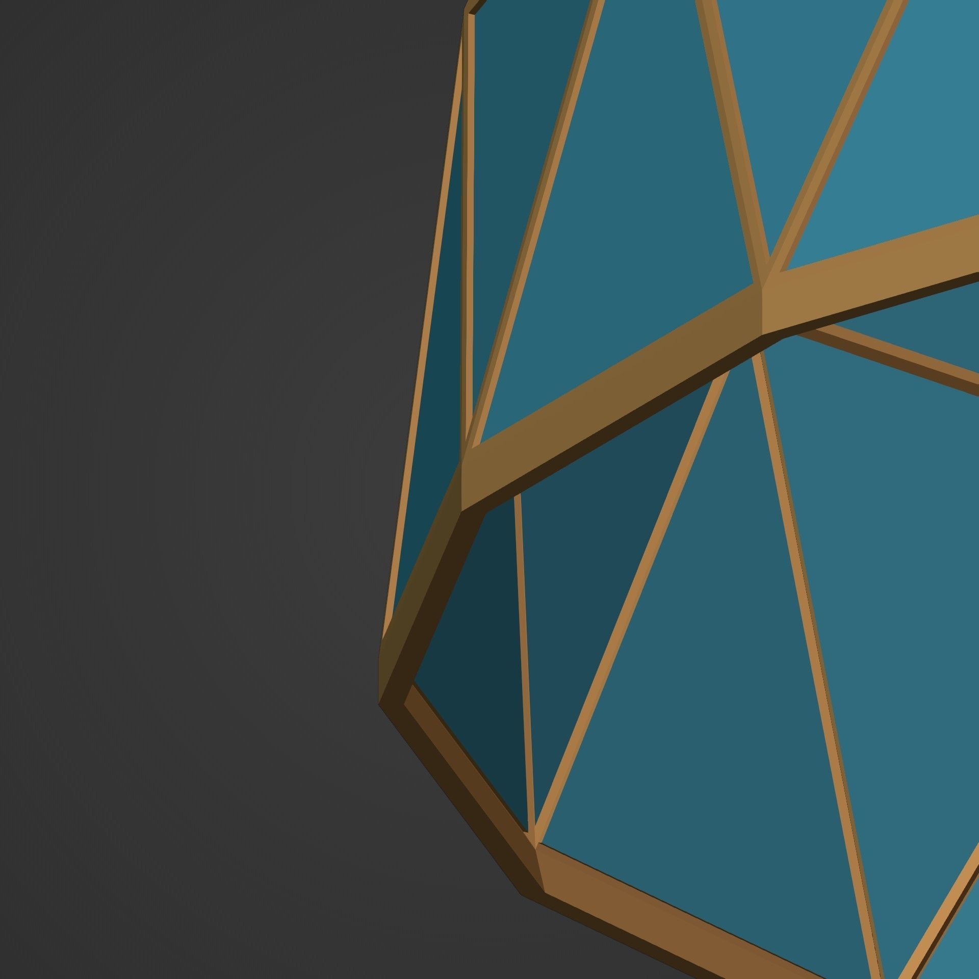 Geodesic dome Low-poly 3D model_13
