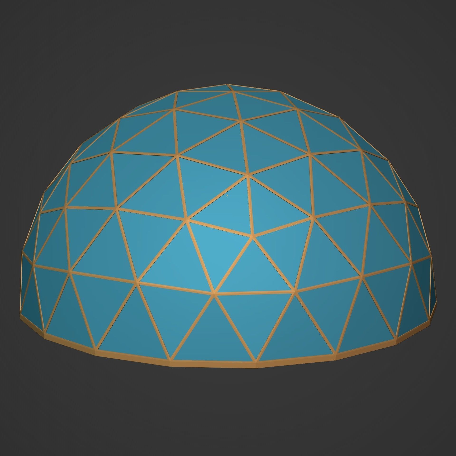 Geodesic dome Low-poly 3D model_1
