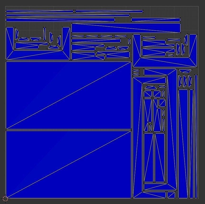 Wooden Table Low-poly 3D model_6