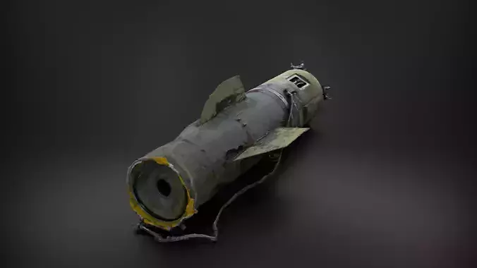 Destroyed OTR-21 SS-21 Scarab Tochka-U P2 Photoscan 3D model
