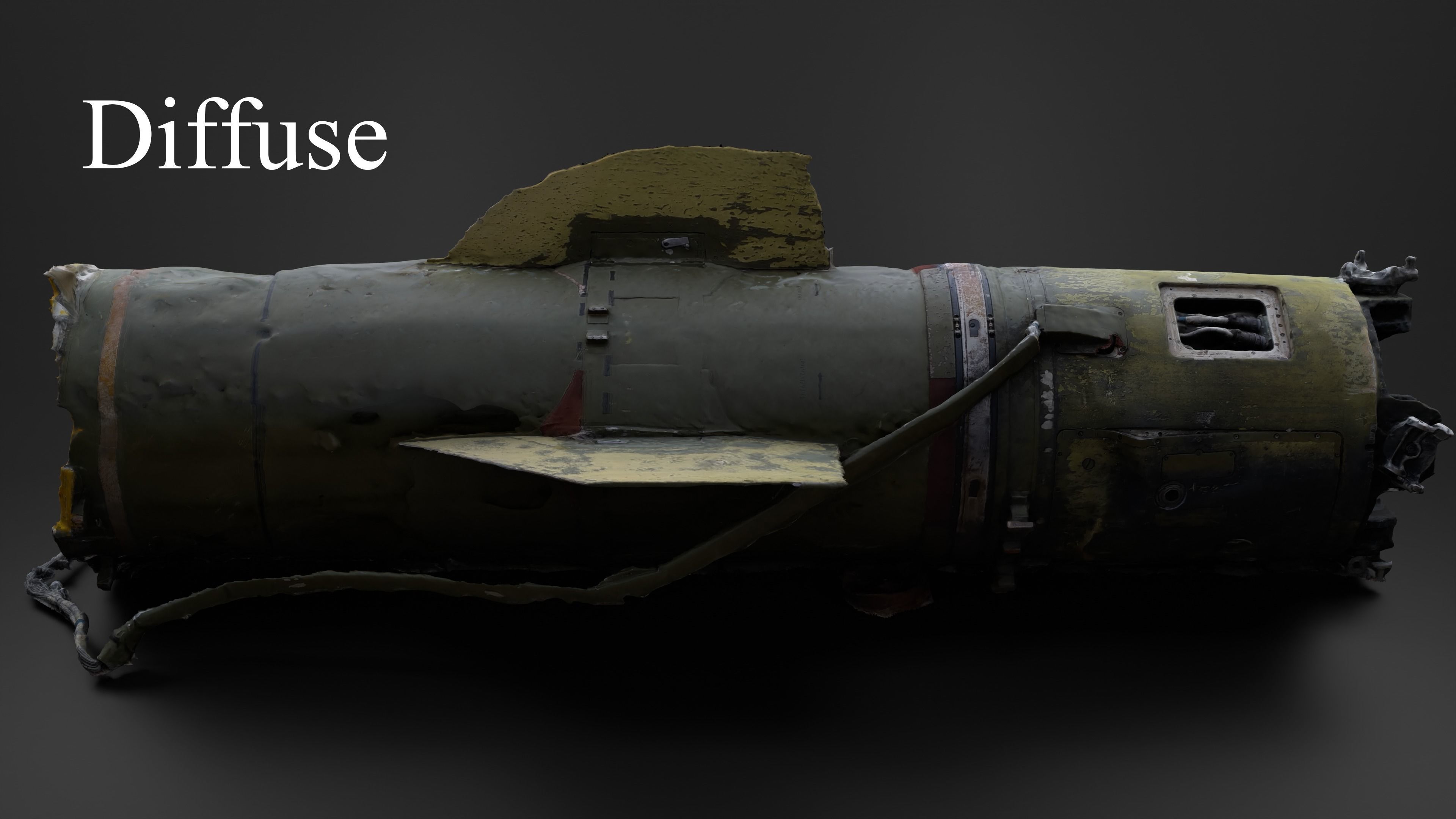 Destroyed OTR-21 SS-21 Scarab Tochka-U P2 Photoscan 3D model_27