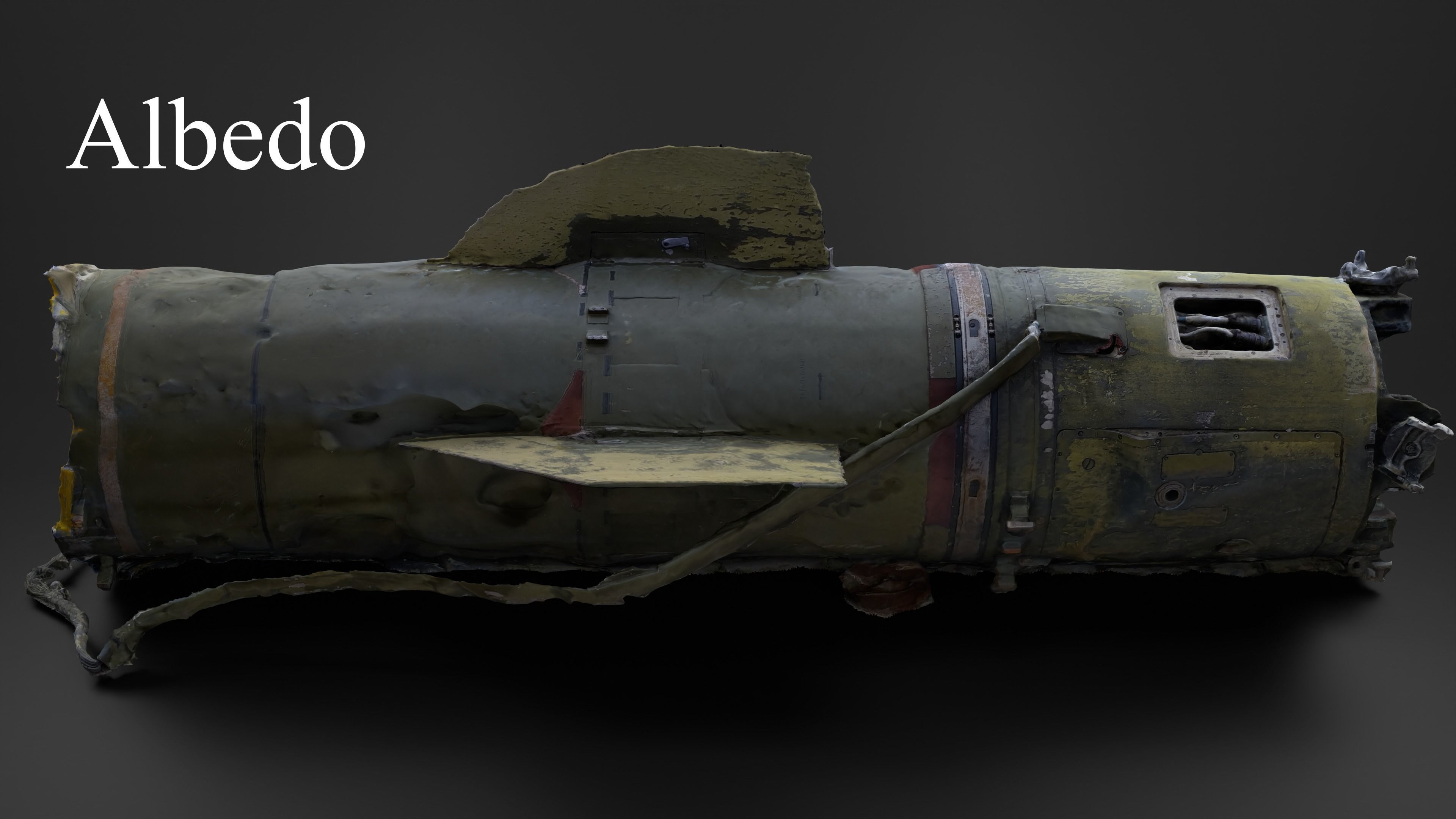 Destroyed OTR-21 SS-21 Scarab Tochka-U P2 Photoscan 3D model_26