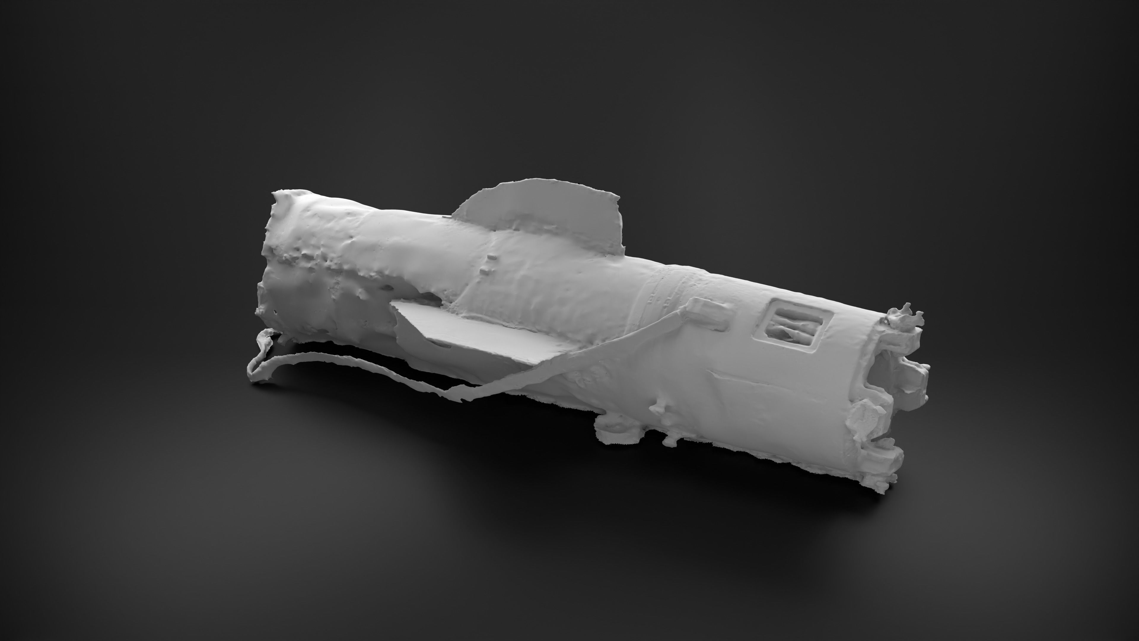 Destroyed OTR-21 SS-21 Scarab Tochka-U P2 Photoscan 3D model_9