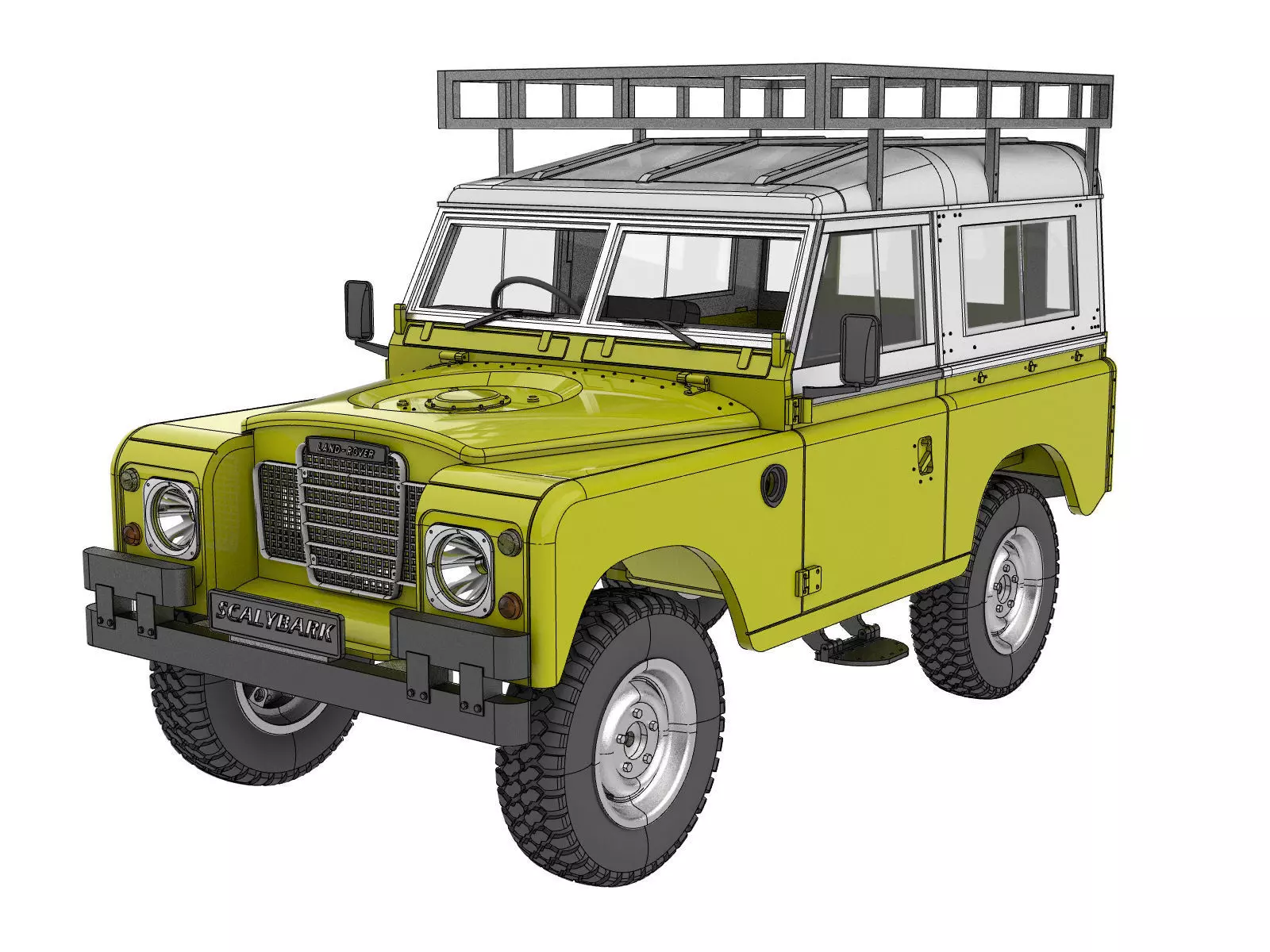 LAND ROVER SERIES III 88 MODEL SHORT VERSION 3D print model