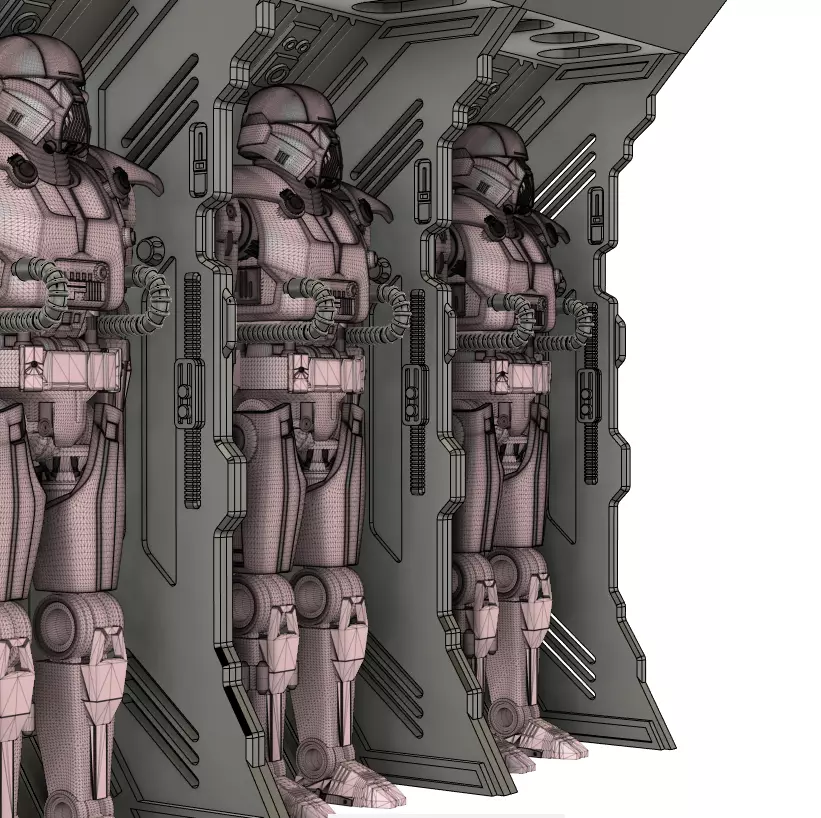 Dark Trooper Storage Locker Unit One12 Scale STL Files 3D print model_0