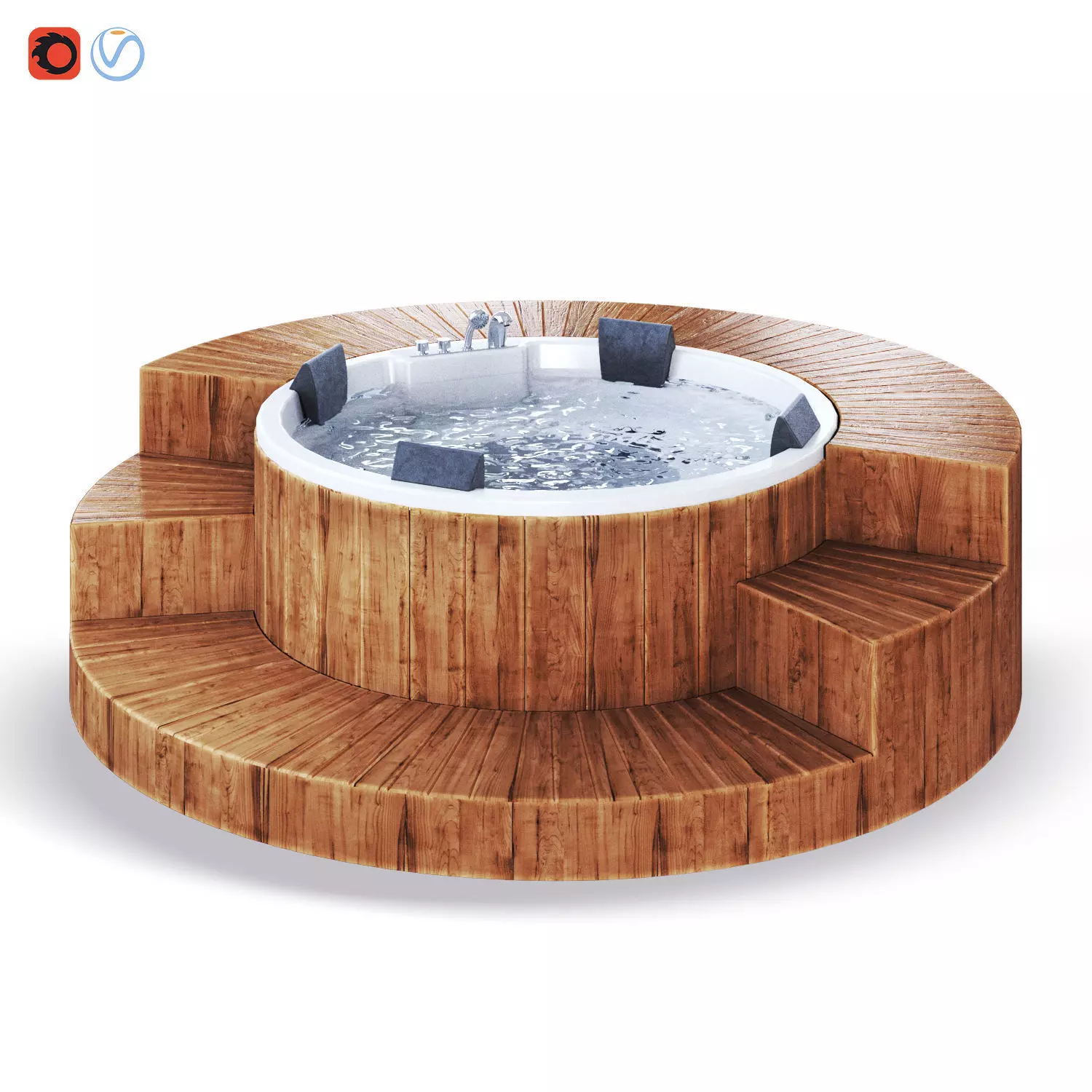 Jacuzzi round 01 3D model
