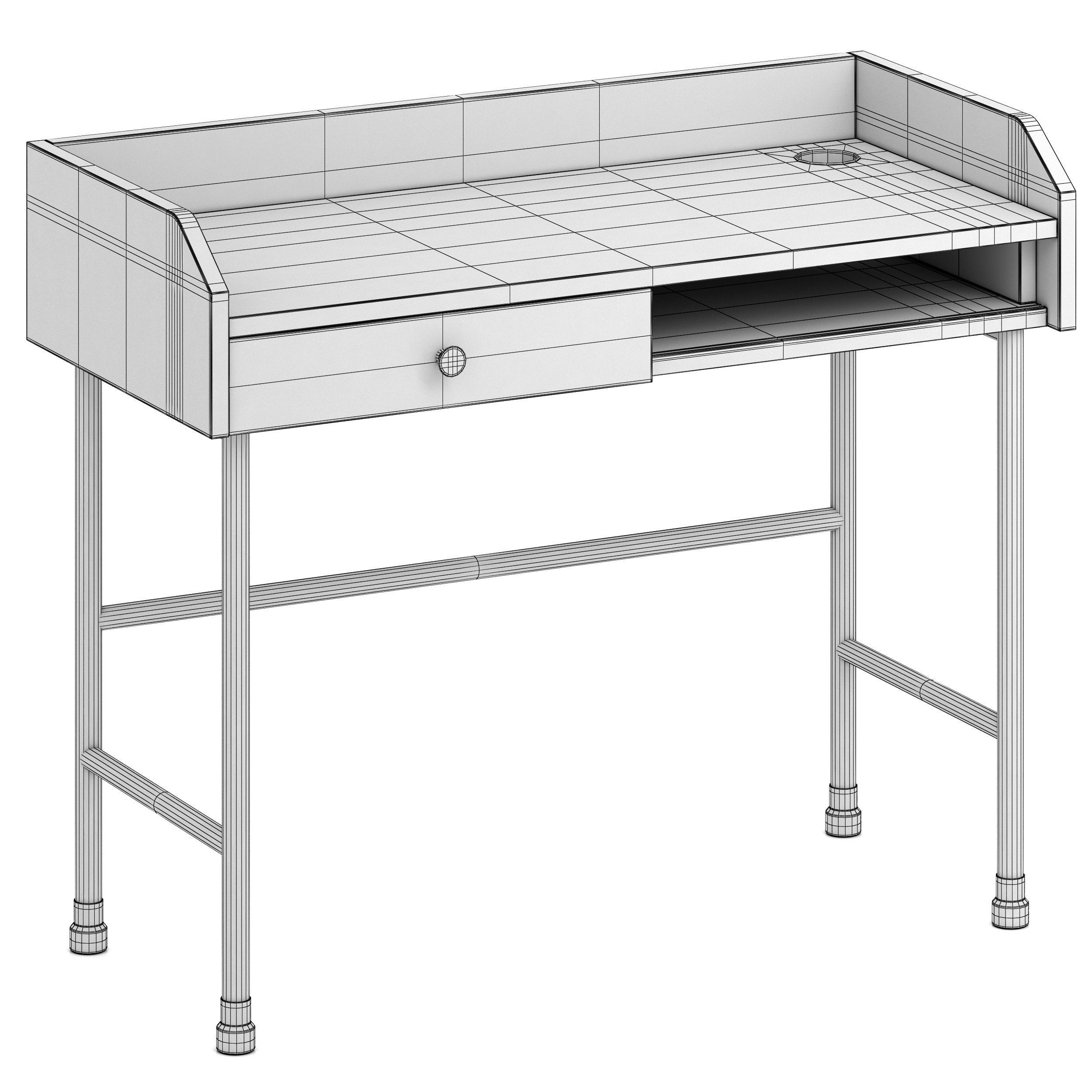 Ikea HAUGA desk 3D model_7