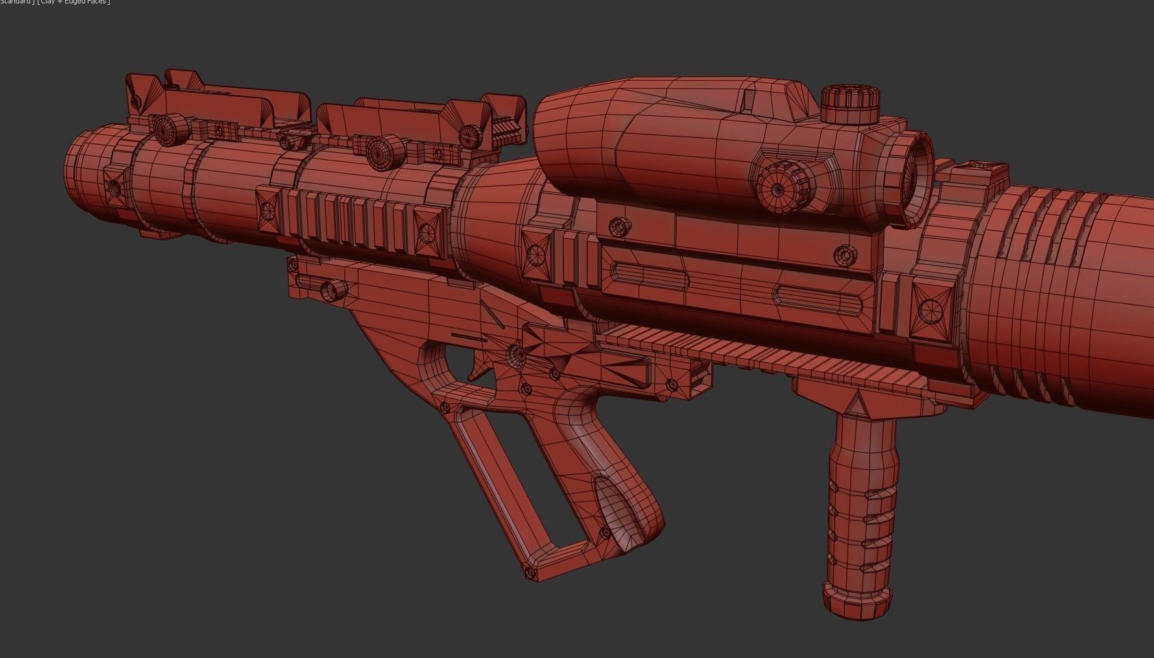 GS-777  Rocket Launcher  With  Ammunition Low-poly 3D model_18