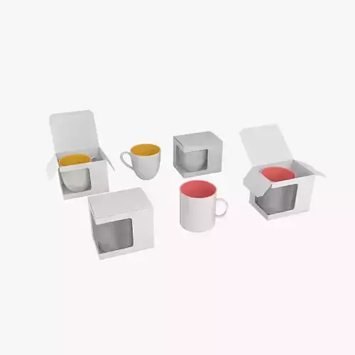 Mugs Set two 3D model
