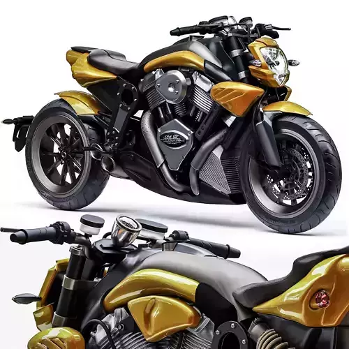 CRS Duu Motorcycles Start at Low-poly 3D model