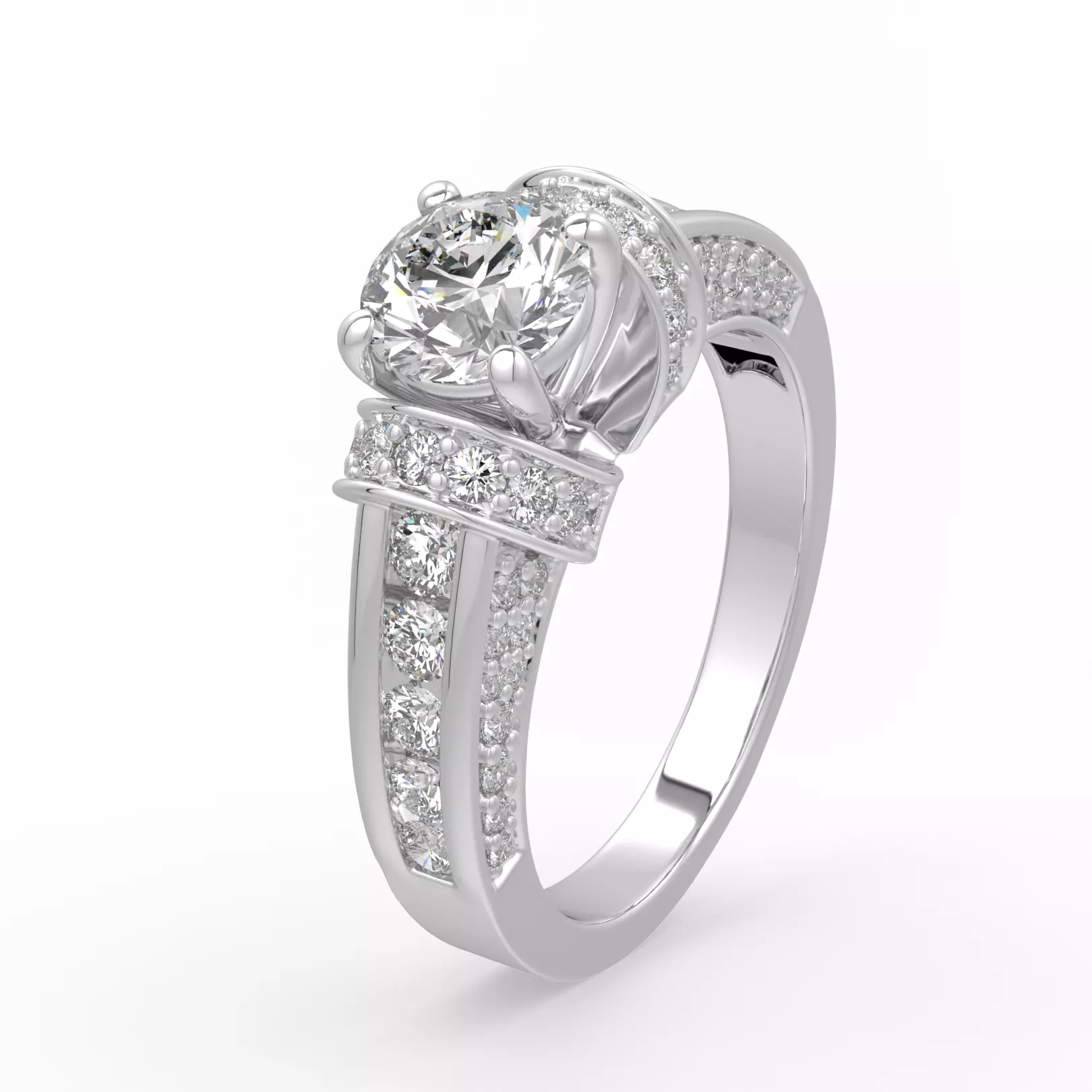 Solitaire Ring 3D print model_0