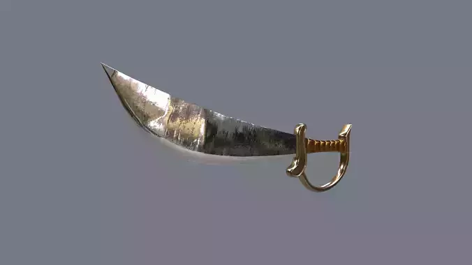 Pirate sword Low-poly 3D model