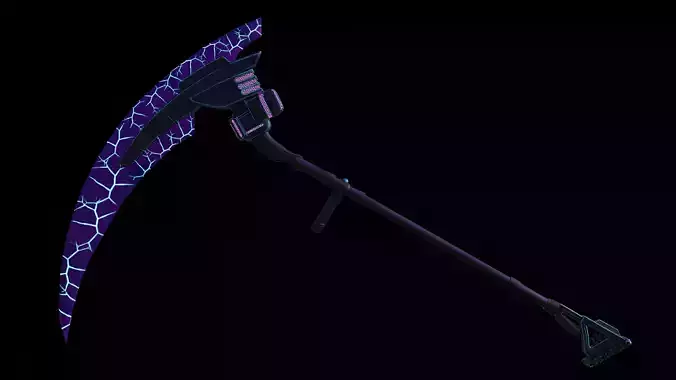 Scythe sci-fi Low-poly 3D model