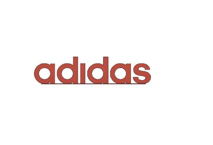 Adidas logo illusion 3D print model_3