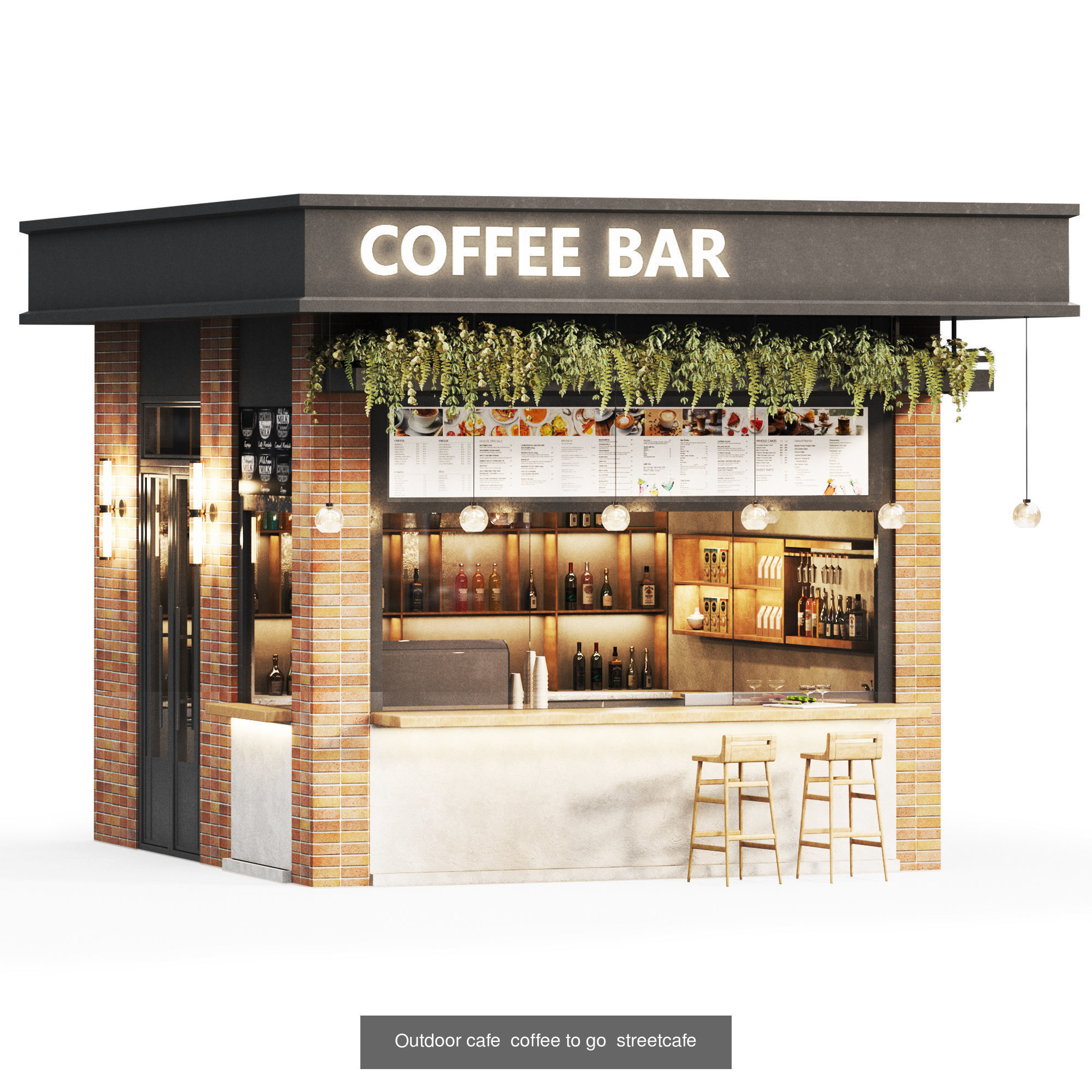 Cafe-Restaurant Set 02 3D Model Collection_5