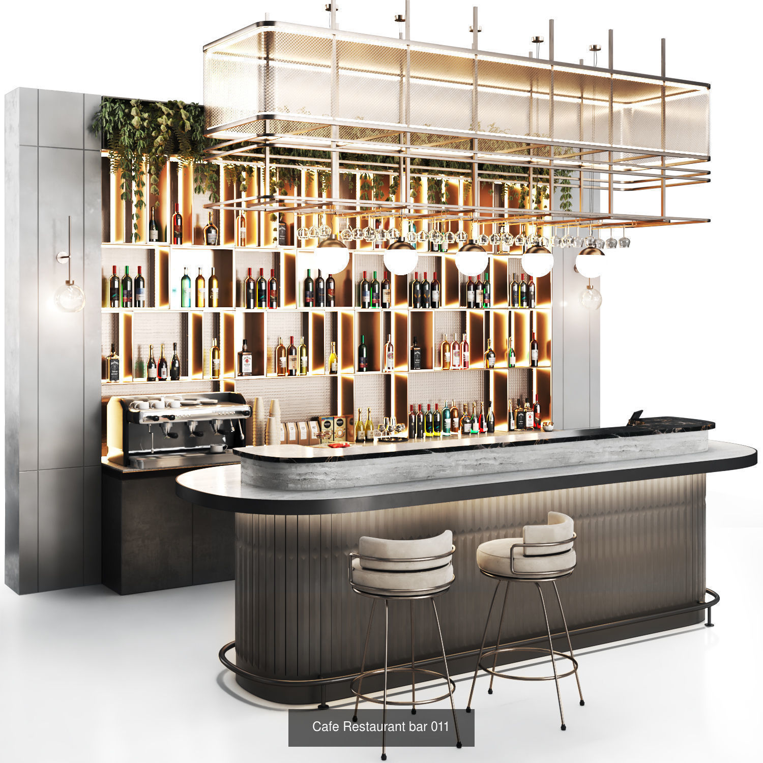 Cafe-Restaurant Set 02 3D Model Collection_8