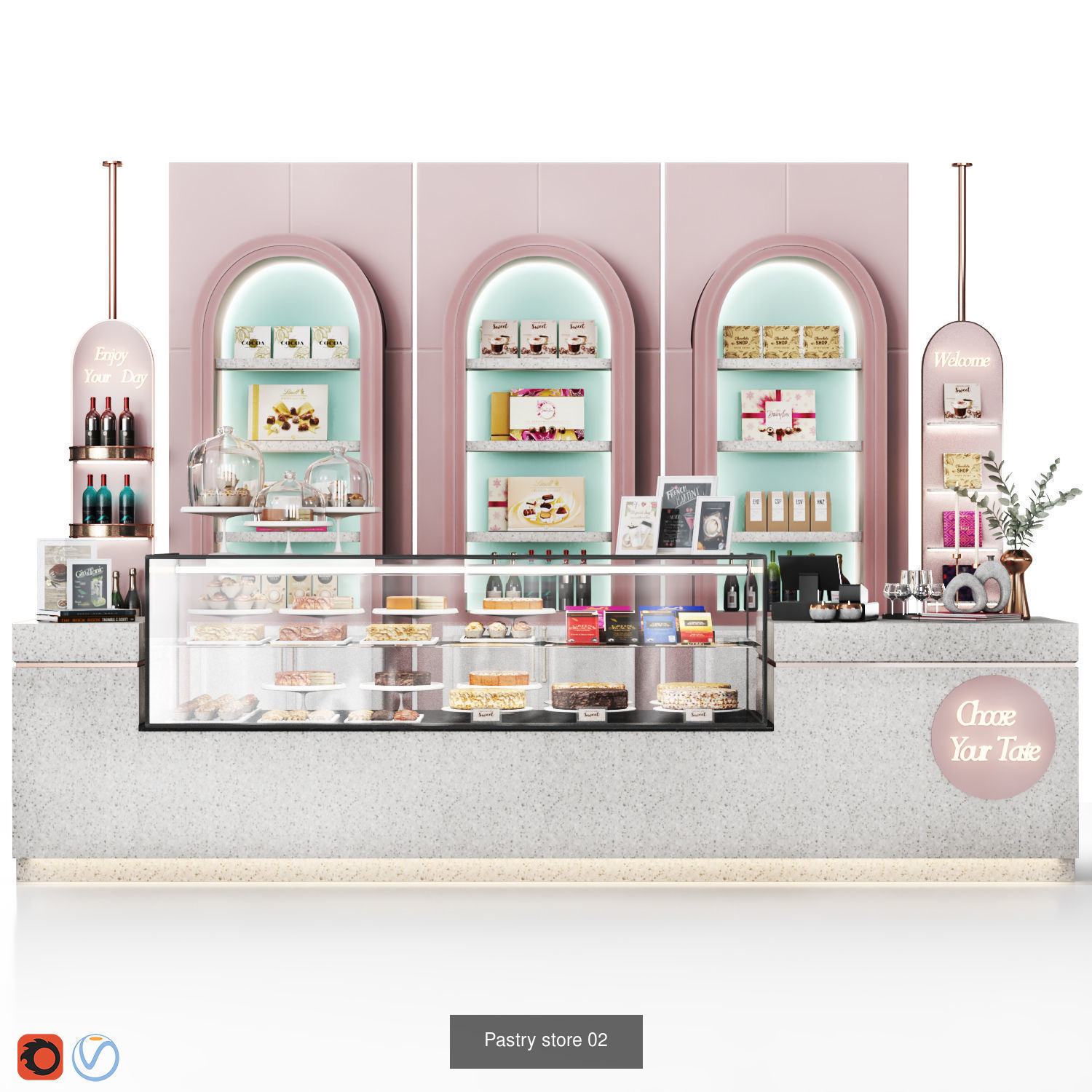 Cafe-Restaurant Set 02 3D Model Collection_25