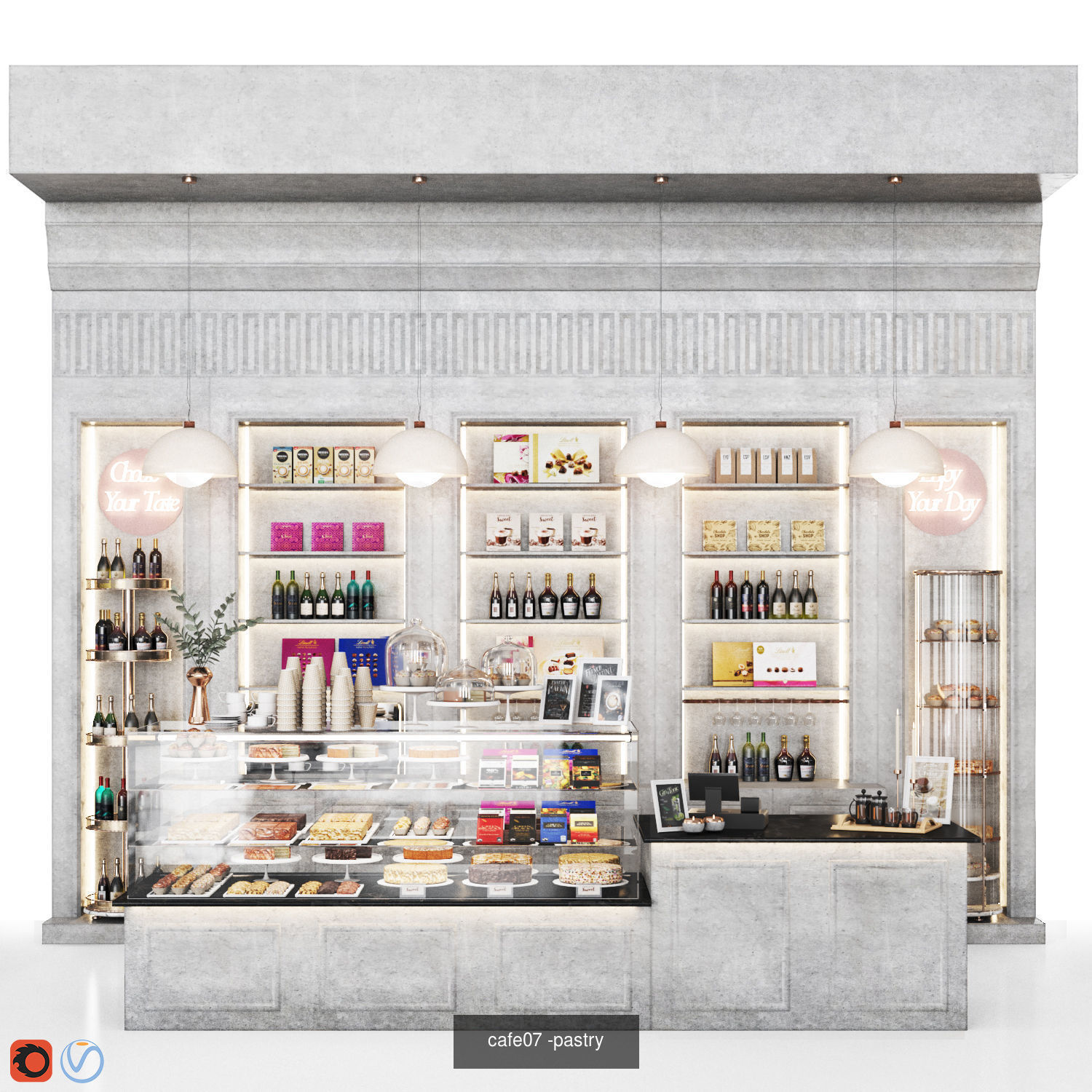 Cafe-Restaurant Set 02 3D Model Collection_22