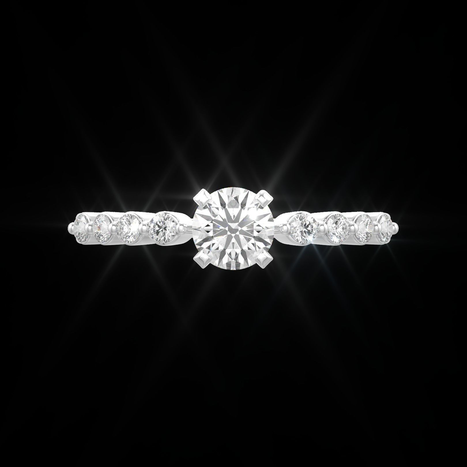 solitaire style engagement rings with beautiful 3D print model_1