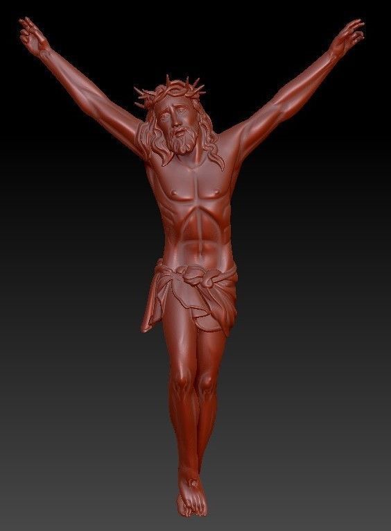 jesus full pendant 3D print model_1