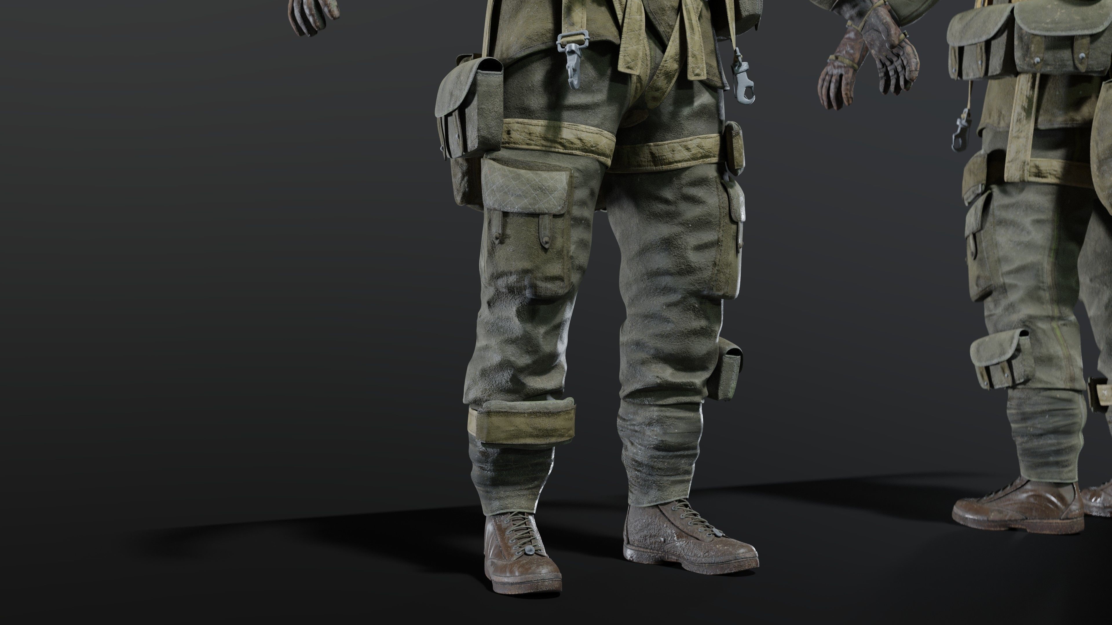 SOLDIER WWII USA Paratrooper 3D model_7