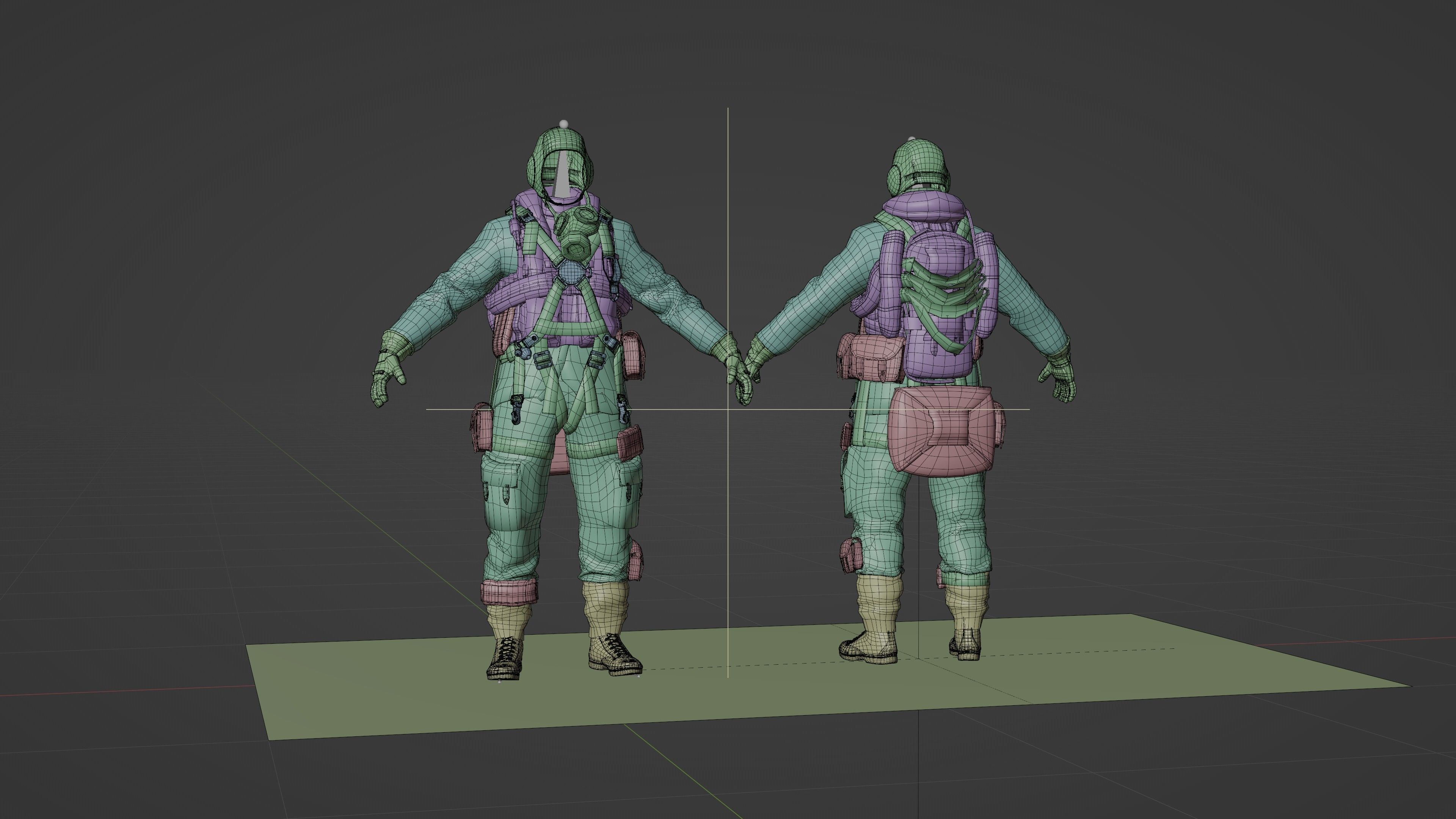 SOLDIER WWII USA Paratrooper 3D model_13