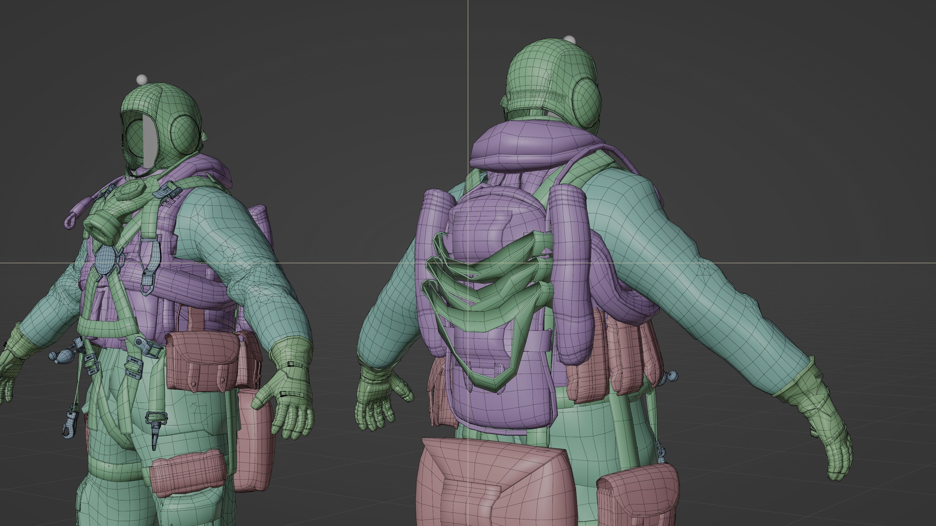 SOLDIER WWII USA Paratrooper 3D model_17