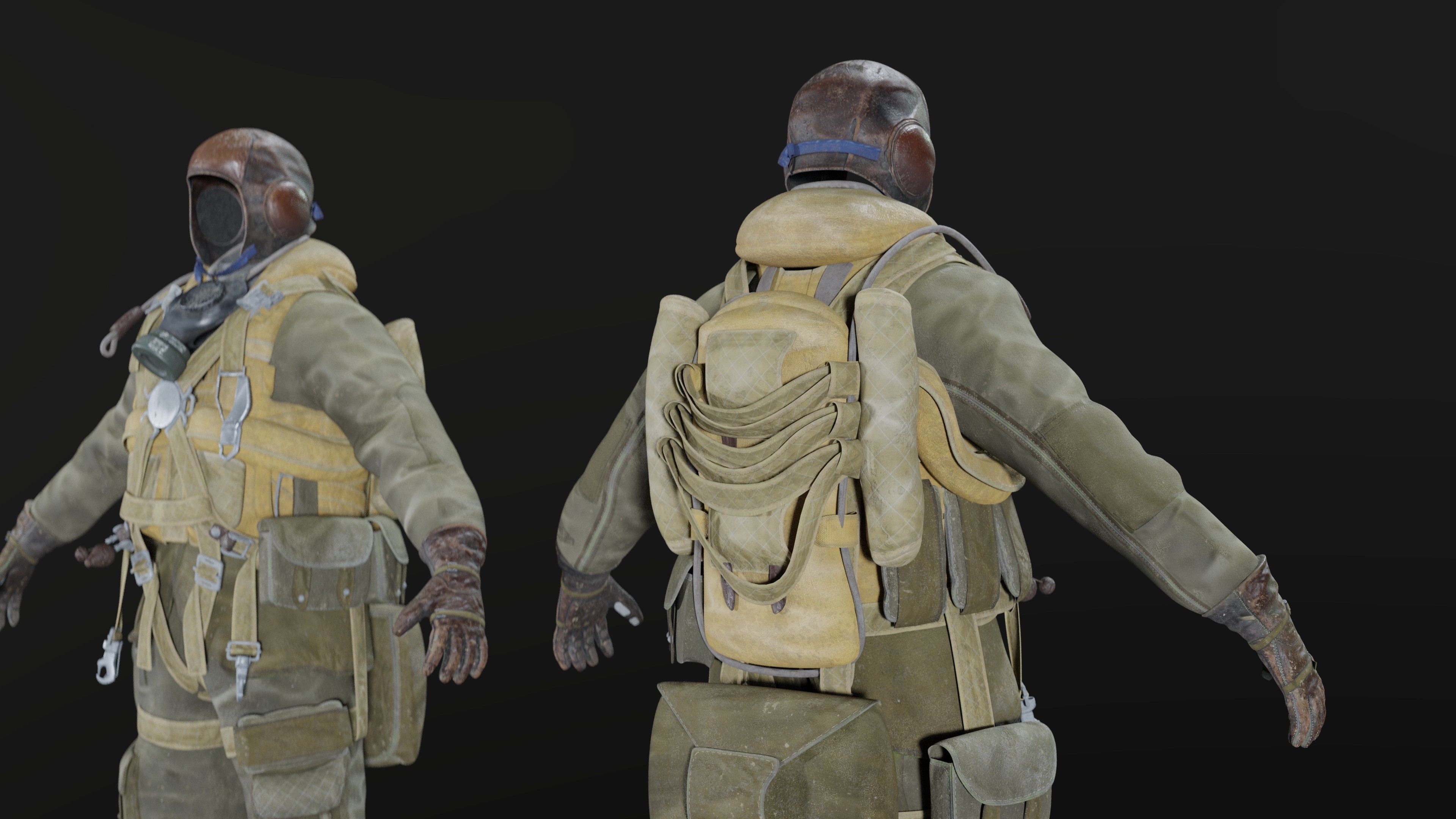 SOLDIER WWII USA Paratrooper 3D model_5
