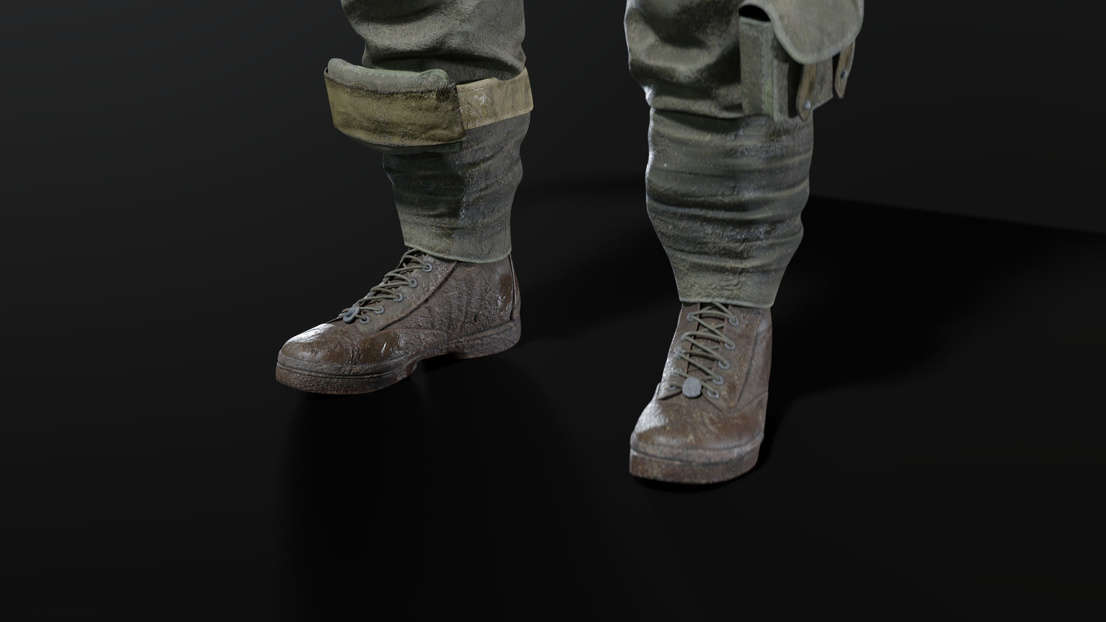 SOLDIER WWII USA Paratrooper 3D model_12