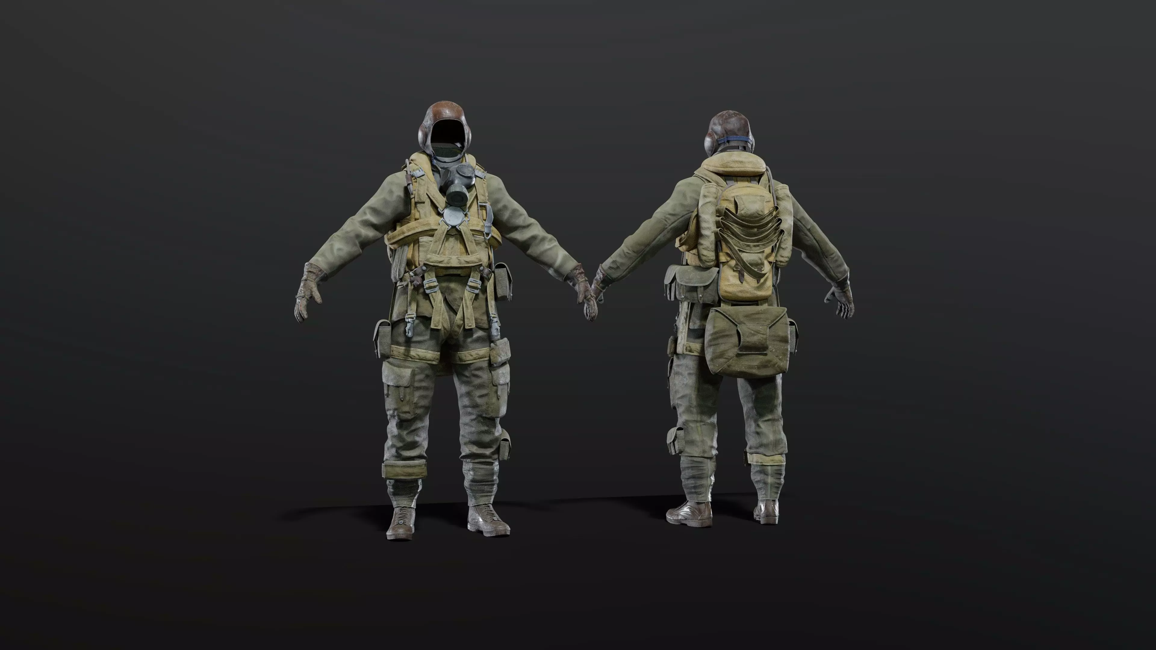 SOLDIER WWII USA Paratrooper 3D model_0