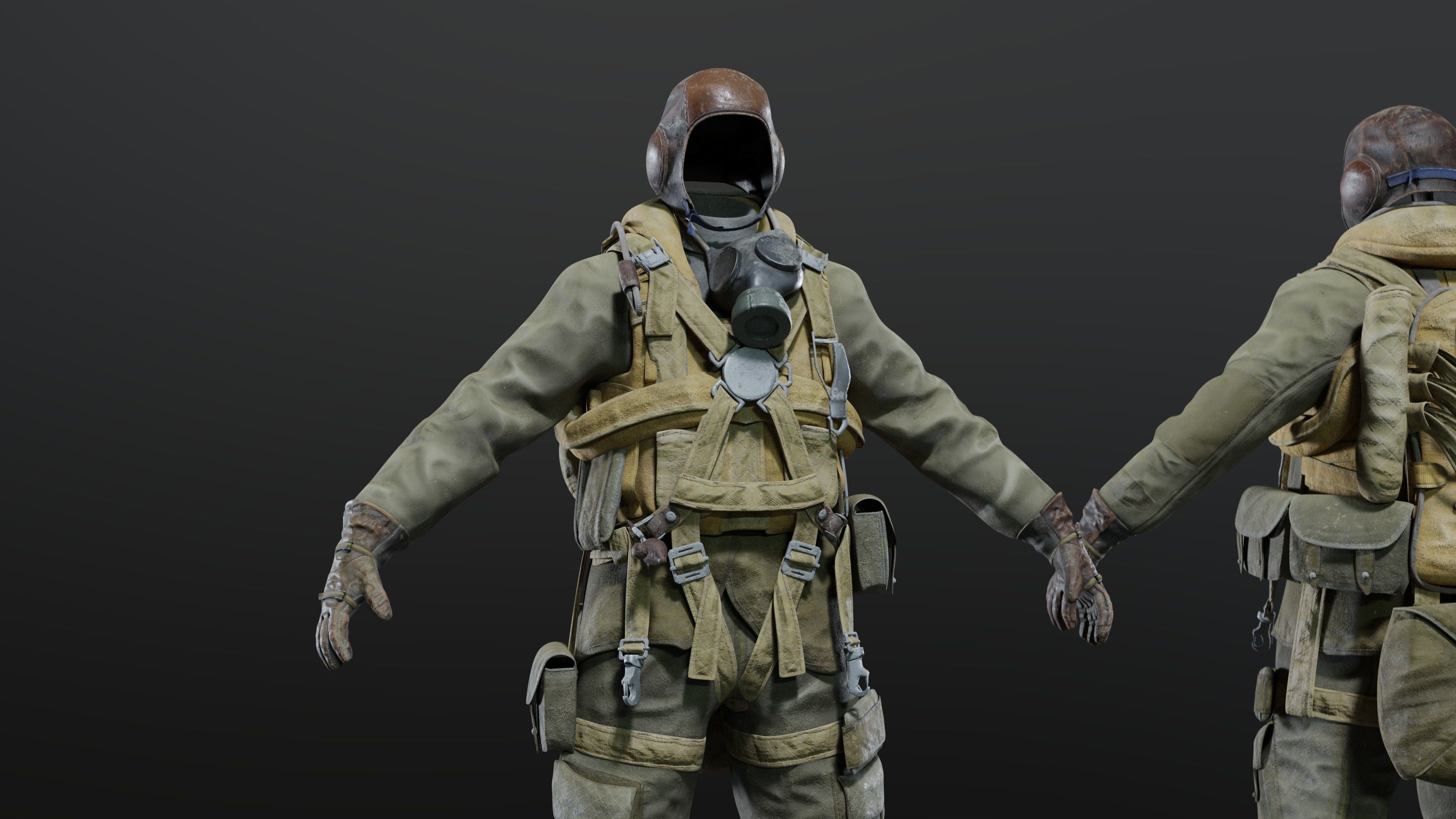 SOLDIER WWII USA Paratrooper 3D model_2