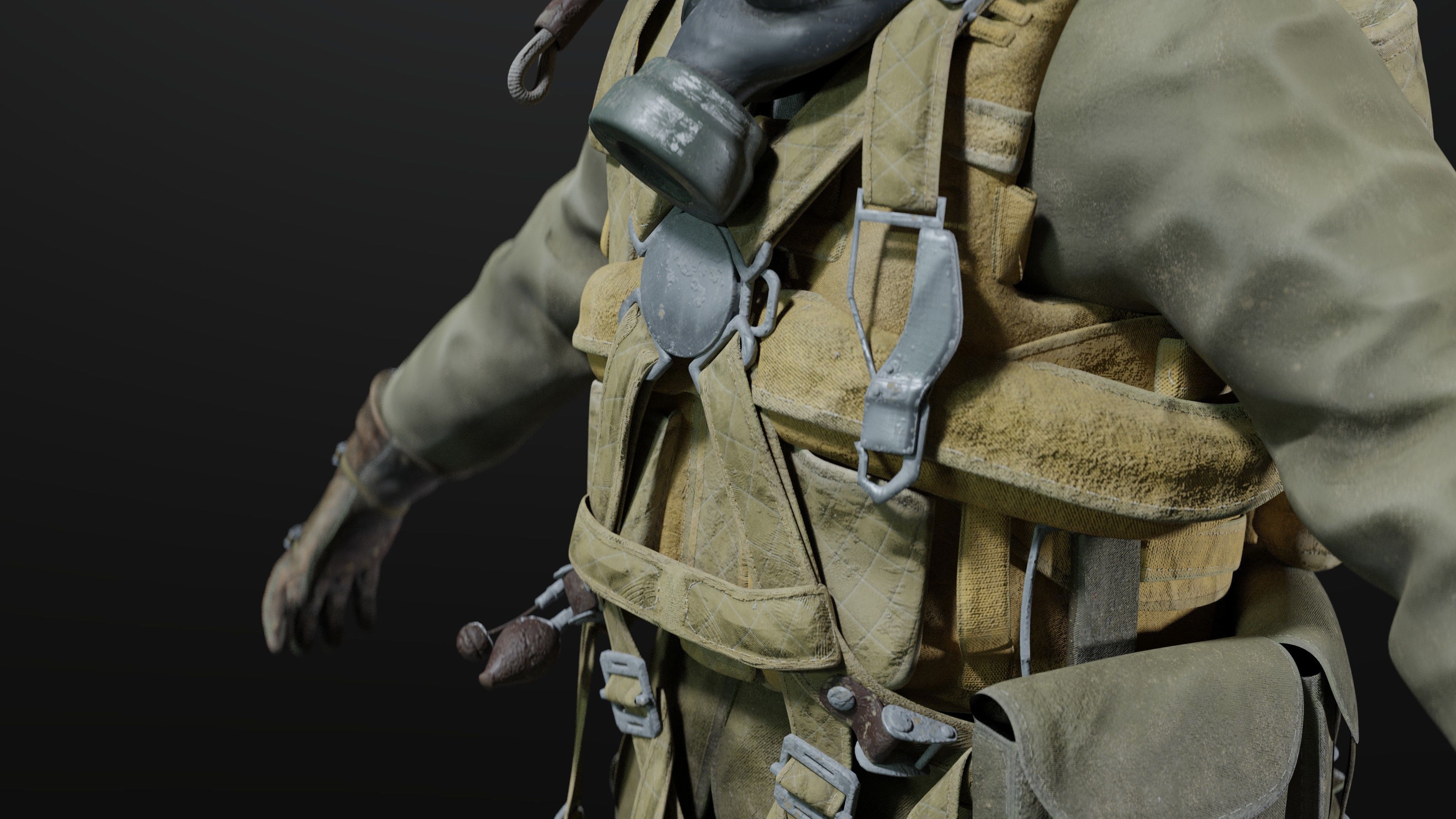 SOLDIER WWII USA Paratrooper 3D model_11