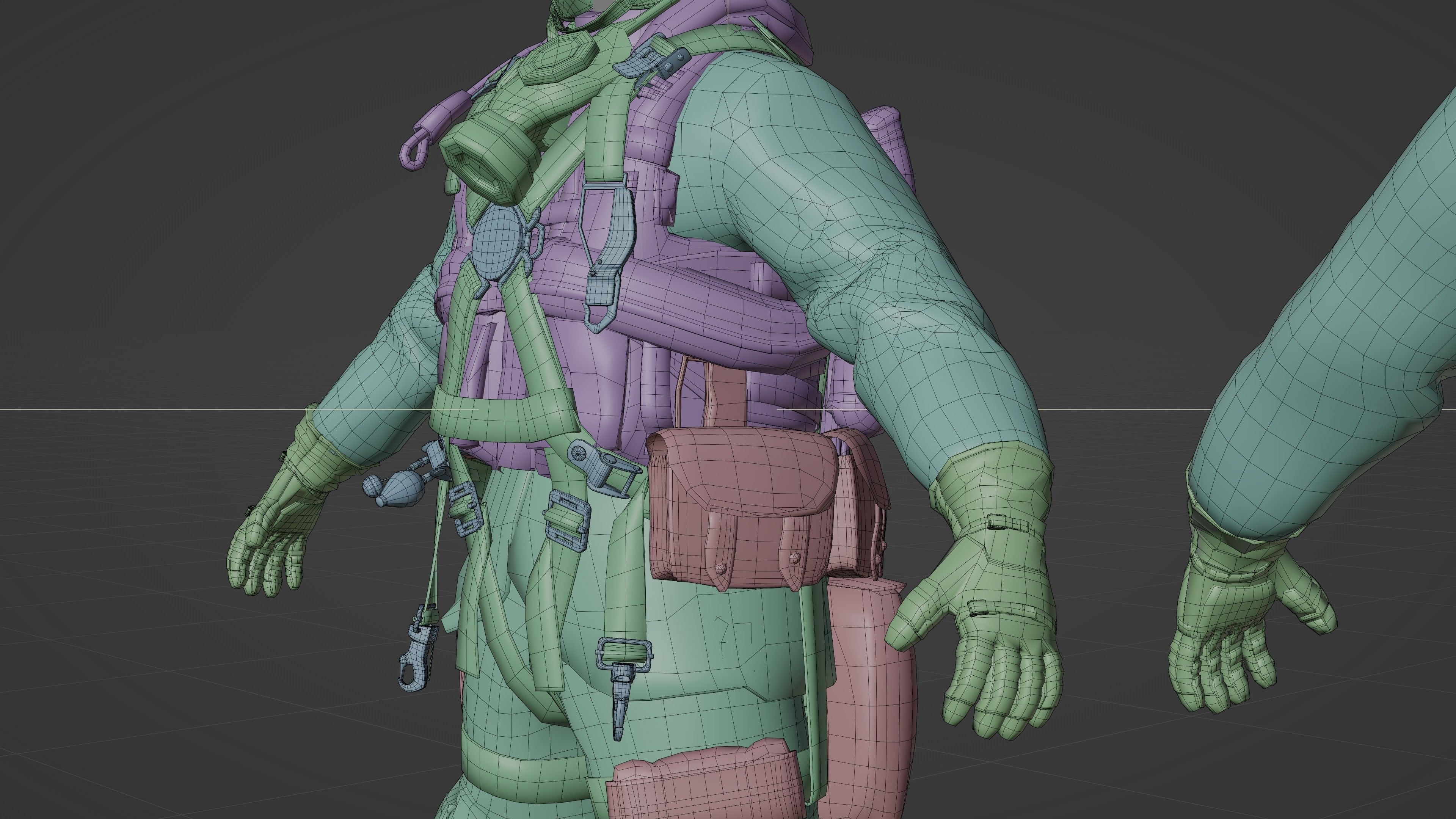 SOLDIER WWII USA Paratrooper 3D model_16