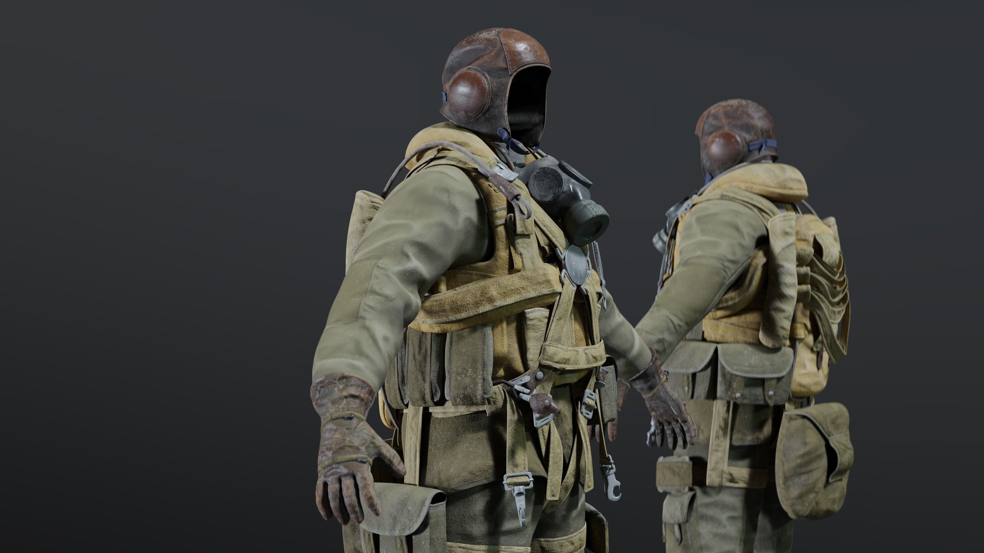 SOLDIER WWII USA Paratrooper 3D model_3